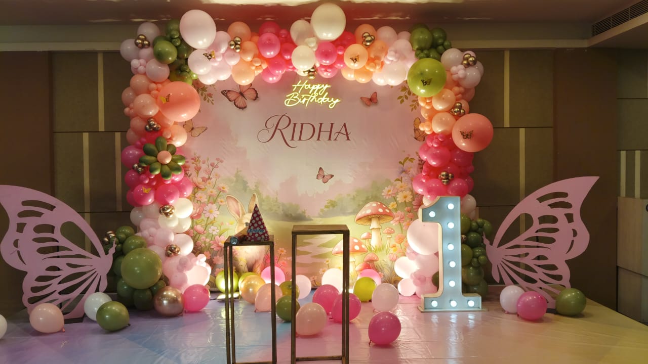 Butterfly garden birthday decoration Chennai